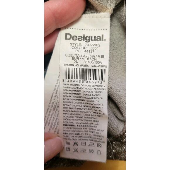 Desigual ladies striped sweater pullover size XL ( See Measurements) Colorful - Picture 6 of 6